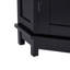 Armoire de rangement en coin noire avec plateau réglable-489294174