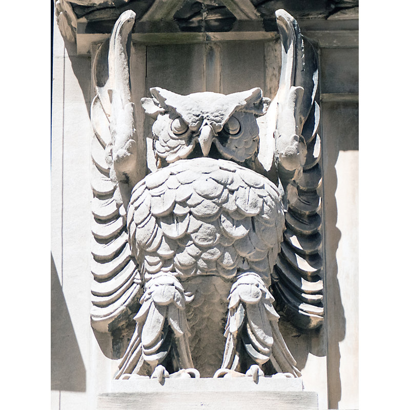 Broadway Owl Ornament Print by Alfred Pommer, 31.25" H x 25.25" W