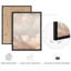 Ensemble d'art mural encadré en nuage 3 pièces - Warm Beige Misty Sky-112374903-112374902