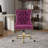 Furniture Office Chair,Modern Velvet Upholstered Tufted Button Home Office Chair With Golden Metal Base,Adjustable Desk Chair Swivel Office Chair-832037030