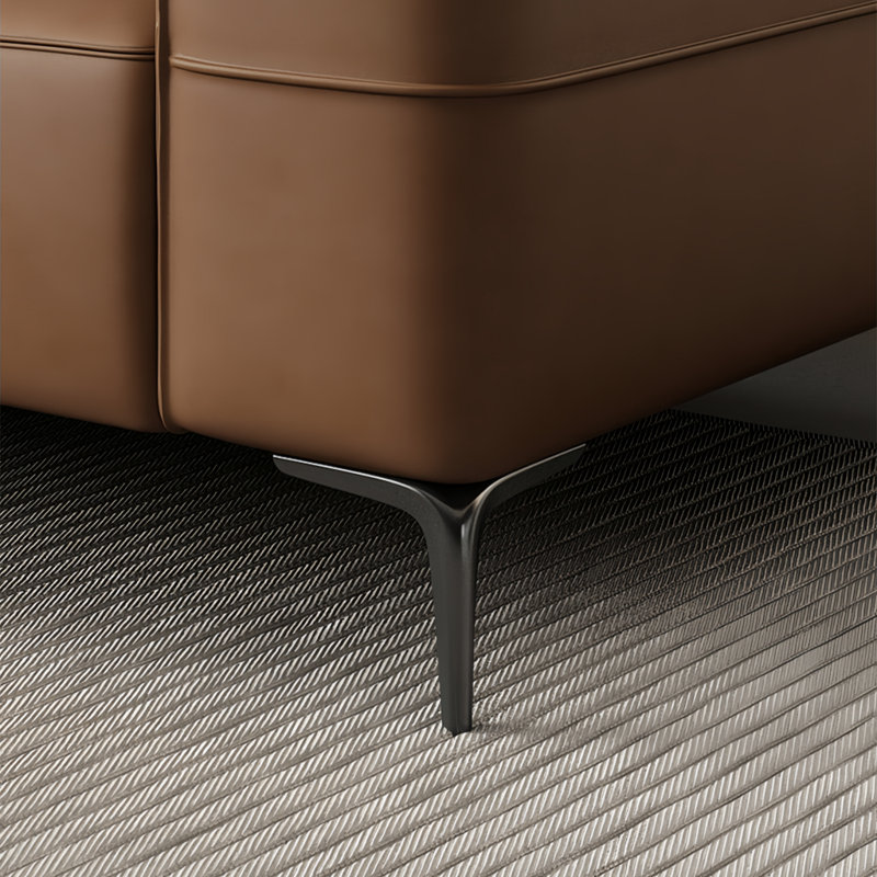 Simple brown sofa tea table combination