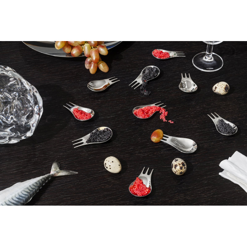 Silver Stainless Steel Multi-Purpose Utensil Set of 4