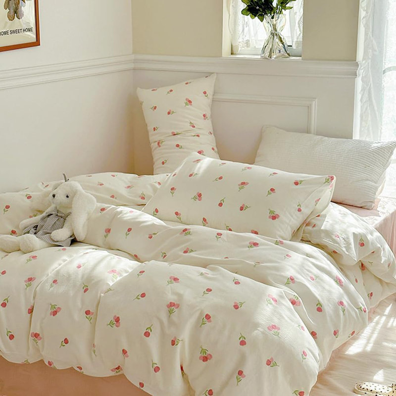 Literie W-Pinkyx, Housse de couette grand lit + 2 taies d'oreiller s