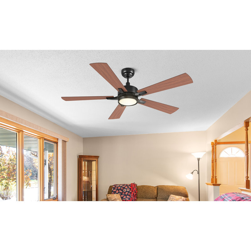 Ventilateur de plafond intelligent avec lumière de 52 pouces