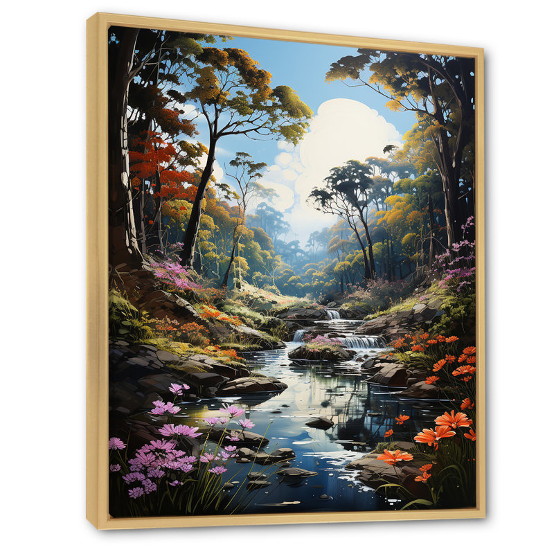 «Forest Charm», impression sur toile, Cadre naturel flottant, H 20 po x l 12 po x P 1 po