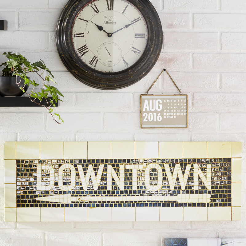 «New York City, Subway Sign», art textuel sur toile, H 12 po x l 36 po x P 1,5 po, Toile tendue