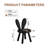 Solid Wood Rabbit Stool with Ear Backrest-1431075409