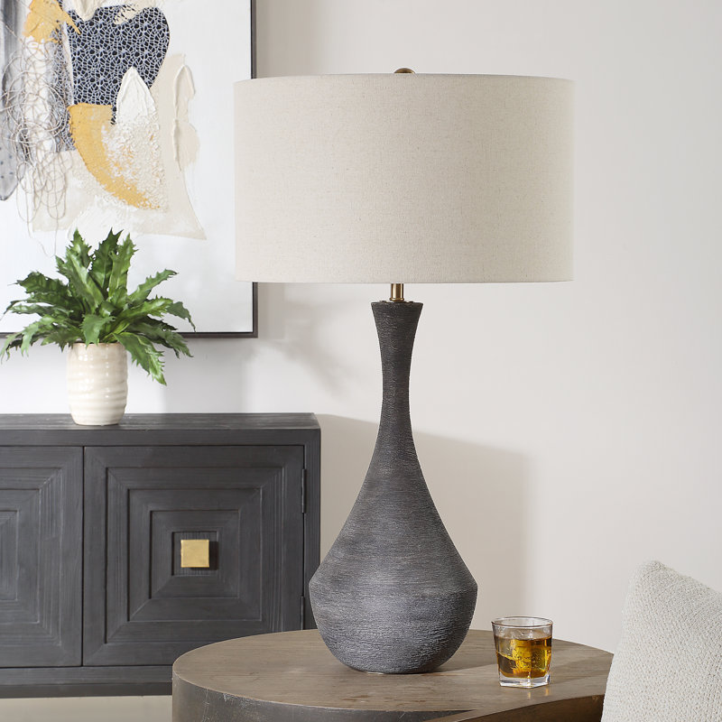Lampe de table gris anthracite Hokku Designs Marcos