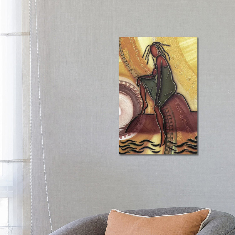 « By the Water » par Fred Odle-impression, Pas de tapis, H 26 po x l 18 po x 1,5 po, Toile tendue