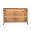 Table basse de patio rectangulaire en bois d'acacia, teck