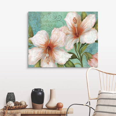 Hibiscus, art mural sur toile
