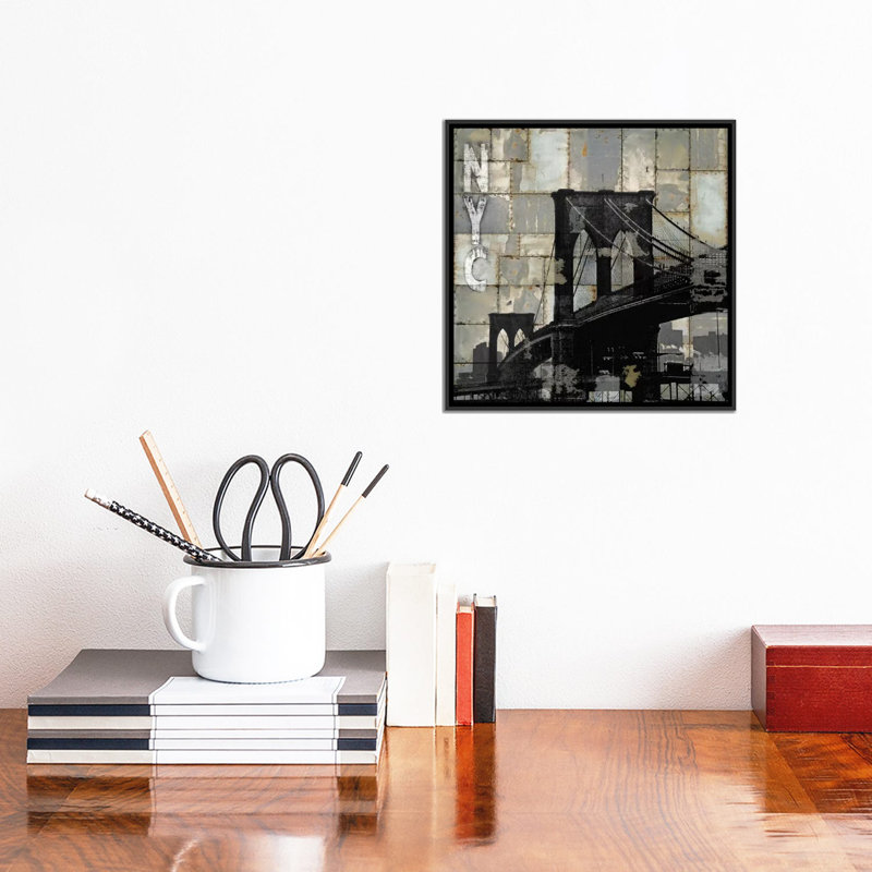 « très haut style industriel i », impression sur toile, H 12 po x l 12 po x P 1,5 po, Toile avec cadre noir
