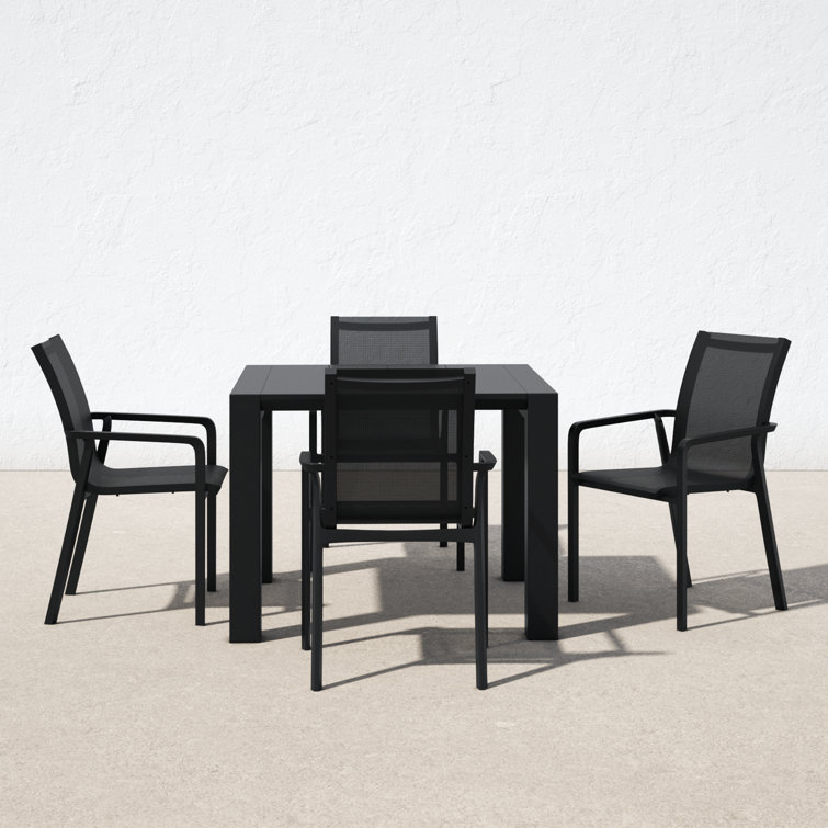 Farrah 55.4'' Rectangular 4 - Person Outdoor Dining Set