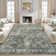 Vintage Machine Washable Rug for Living Room  Non Slip Non Shedding Floor Cover  Low Pile Carpet Foldable Floral Print Soft Mat for Nursery Bedroom Office