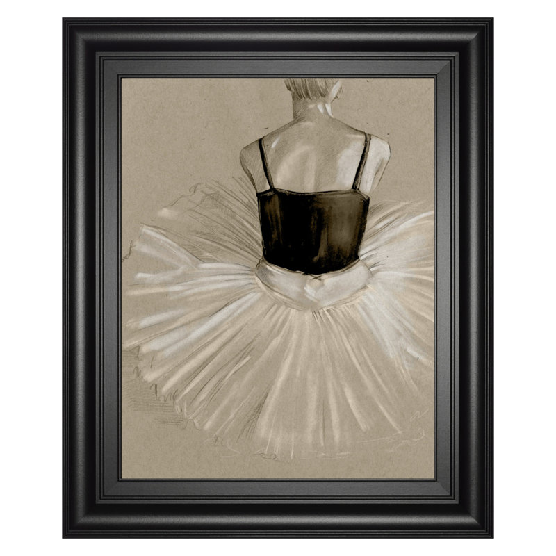 Art mural Ballerina Grace - 22 po x 26 po - cadre noir