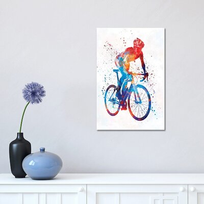 Woman Triathlon Cycling 06 by Paul Rommer - Wrapped Canvas Graphic Art -  East Urban Home, 6A994AA1268445D5A6E29A5A3F8EDAFB