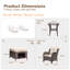 Chaises de patio avec coussins et repose-pieds