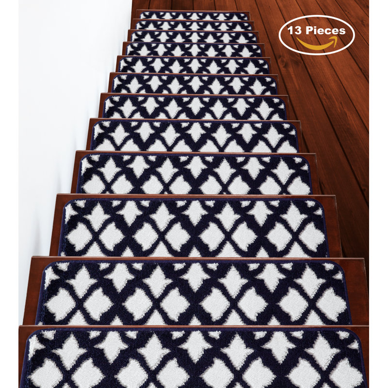 Tapis d'escalier Salas, Bleu marine