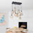  8 - Light Dimmable Cluster Pendant With Matte Black Finsh
