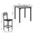 Dining Table Set For 4, Counter Height Table & 4 Bar Stools, Modern Kitchen Dining Set, With Upholstered Chairs, White, Grey-514839259-514839257-514839260