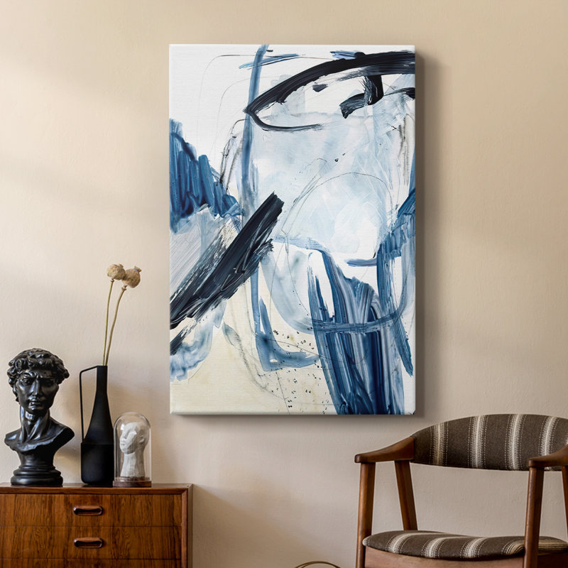 Indigo Swash I - galerie sur mesure, H 36 po x l 24 po