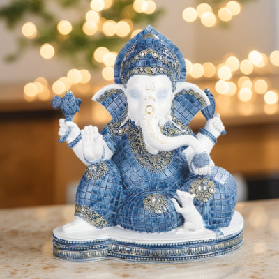 Figurine H 8,25 "Ganesh avec rat