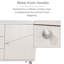 Dareen Medium Sideboard, 3 drawers, 2 door, White Wax finish