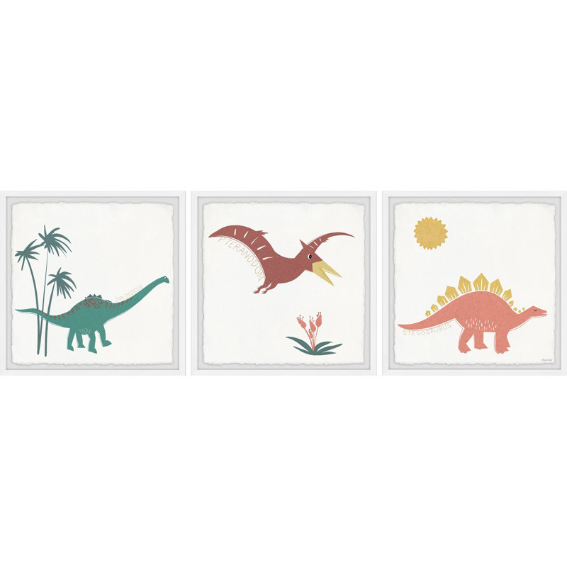 Hettie 3-Piece Set Framed Print, 18" H x 18" W x 1.5" D