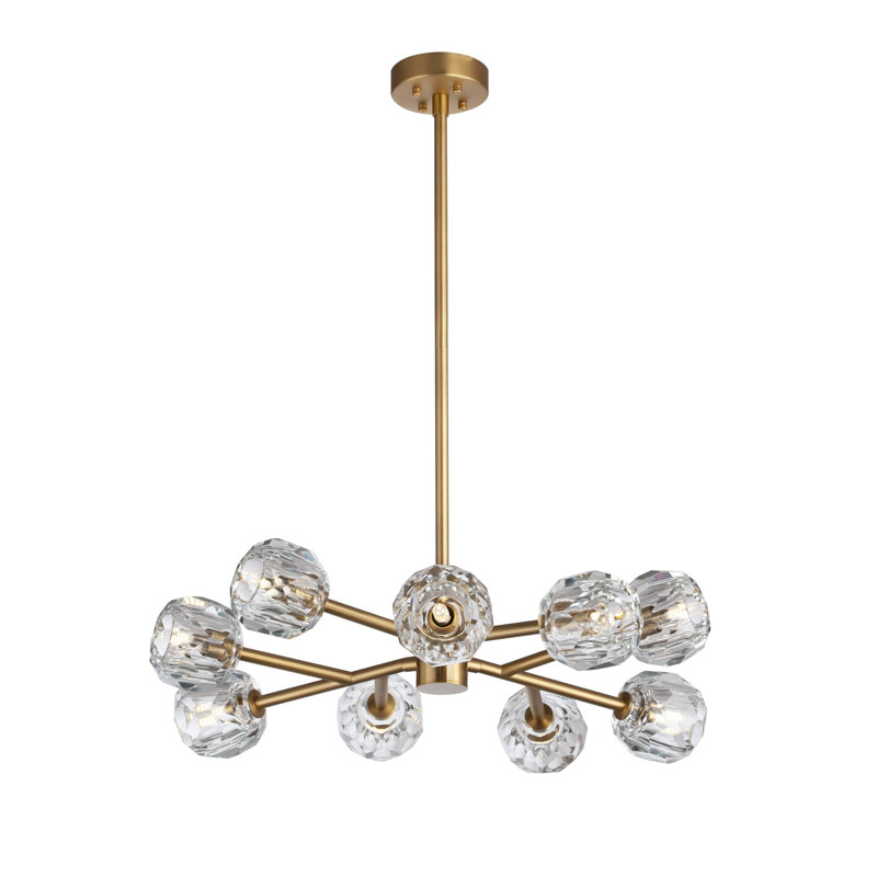 Mintz 9 - Light Sputnik Chandelier, Gold