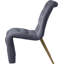 Chaise d'appoint rembourrée en velours capitonné Desroches-561642382