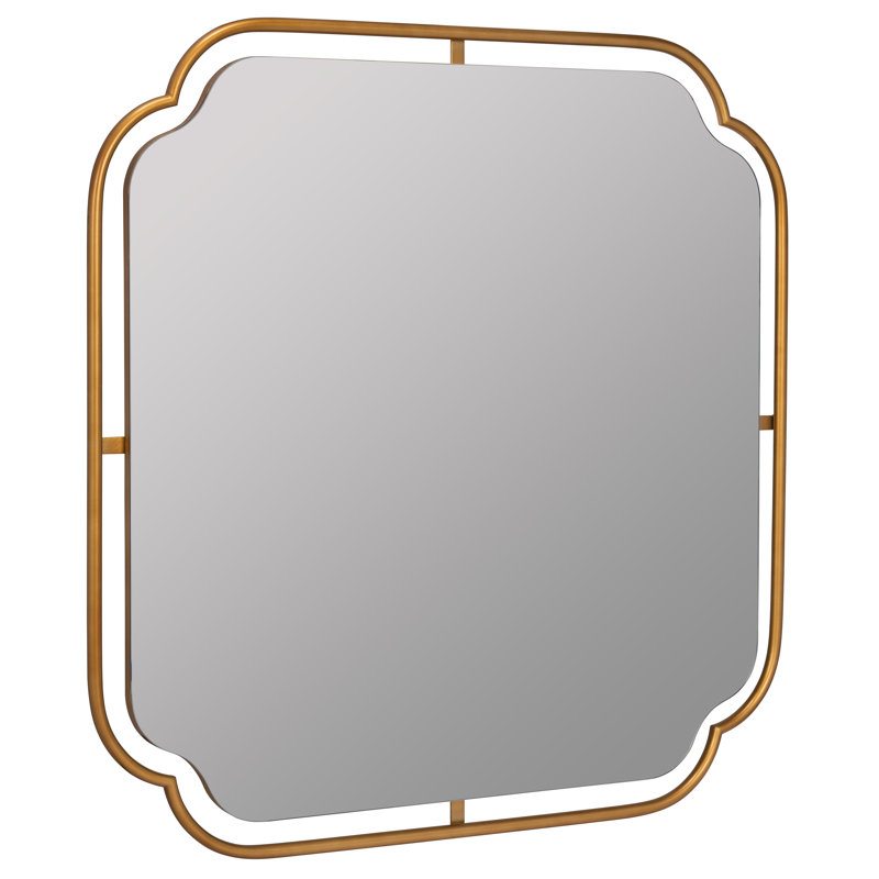 Sebastian Wall Mirorr, 36" x 35.75", Brushed Gold