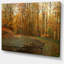 «Curving Road in Autumn Forest», reproduction de photo sur toile tendue-19241721