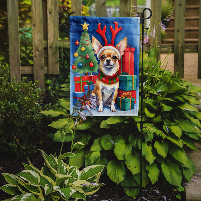 Drapeau de Noël renne de jardin, Chihuahua