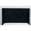 Élégant lit de taille grand noir entièrement recouvert de tissu capitonné pour chambre à coucher