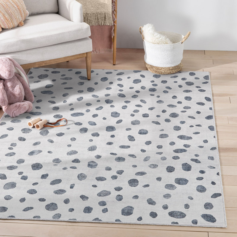 Tapis noir Asusena, Rectangle 5 pi x 7 pi