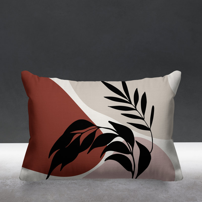 Coussin décoratif intérieur / extérieur Boho, Rouge