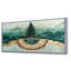 «Emerald Pine Tree On Wooden Tree Slide II», reproduction sur toile-591346383-764866041