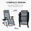 Paire de chaises berçantes d'extérieur, pliable, zéro gravité, inclinable avec coussin, porte-gobelet et téléphone, gris. Rouille - acier, chaises confortables de 2 pièces, plateau berçant, structure en acier, tissu respirant. Rapide