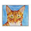 «Bold Cat» sur toile giclée bleue, design par Tatiana Roberts-1642874450-1642874446