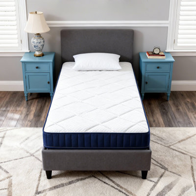 6 Inch Twin Mattress In A Box With Gel Memory Foam And Pocket Coils, Medium Hybrid Bed Mattress For Guest Room, Dorm, Or Apartment, Breathable Pressur by Alwyn Home