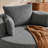 Chunni 360° Swivel Chenille Accent Chair with Removable Pillows-121418737-120198608