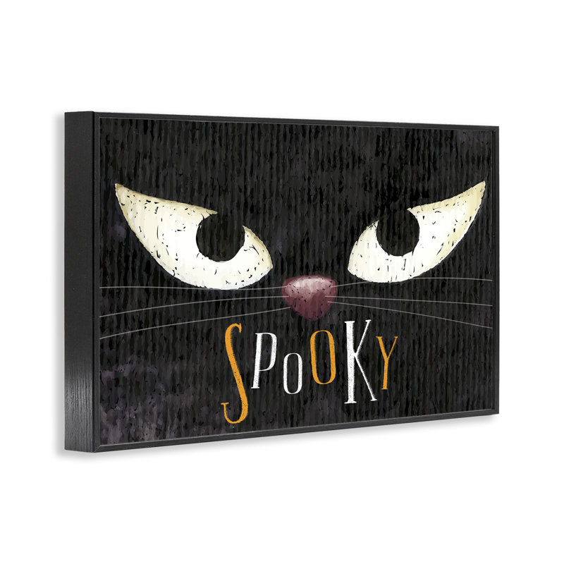 «Spooky Cat Eyes», estampe numérique par Nicole DeCamp, Cadre noir, H 16 po x l 24 po