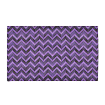 Tapis mauve/noir à chevrons à main inversé