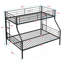 Lit superposé simple au-dessus d'un lit double, aucun sommier nécessaire, grand rangement sous le lit, assemblage facile