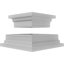 Ensemble de colonne carrée classique en PVC lisse lisse et standard Craftsman-36092397-118197423