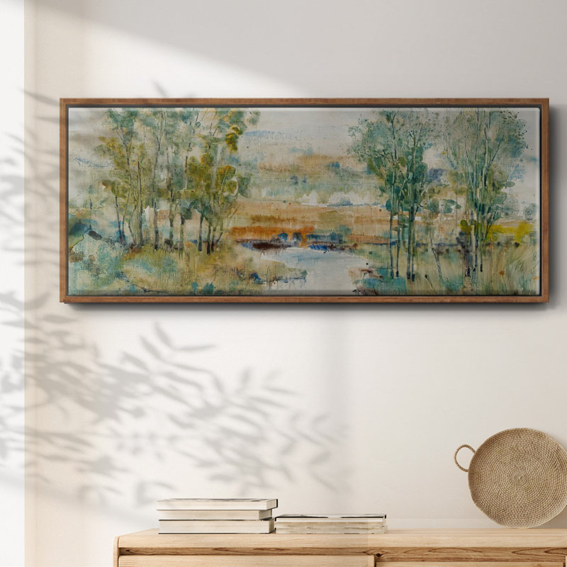 "Trees On The Creek II", reproduction d'art sur toile, H 20 po x l 50 po x P 1,5 po, Noyer