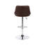 Swivel Upholstered Adjustable Height Counter Stool with Metal Frame-1009167626