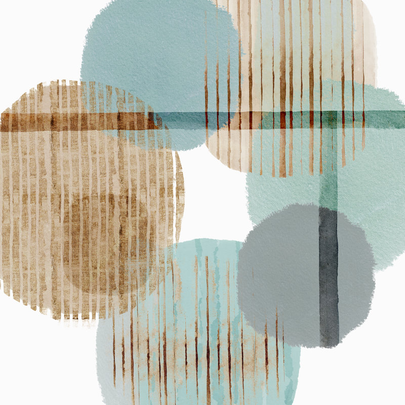 «Teal Harmony II» par Flora Kouta - impression sur toile tendue, H 20 po x l 20 po