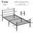 Twin Size Bed Frame, Metal Bed with Headboard, Heavy-Duty Platform Bed, Mattress Foundation with Slats Support, No Box Spring Needed-2041442011-2021359671