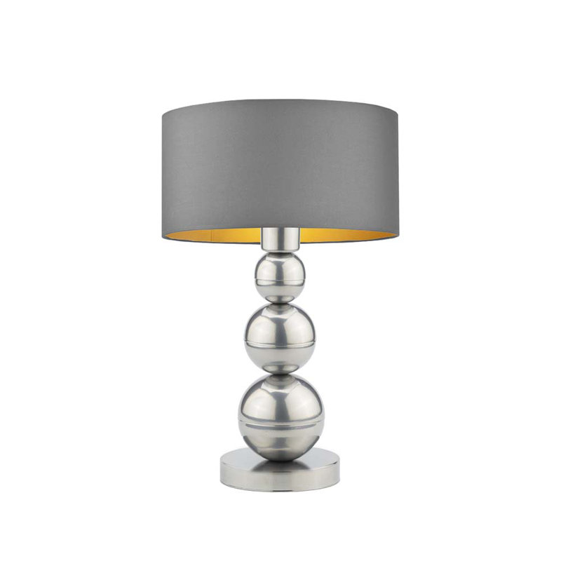 Ruffy Metal Desk Lamp, Silver, Grey